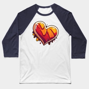 Street art style heart Baseball T-Shirt